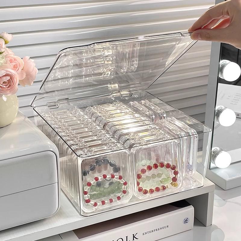 Dustproof Transparent Jewelry Organizer Box for Necklaces and Ornaments