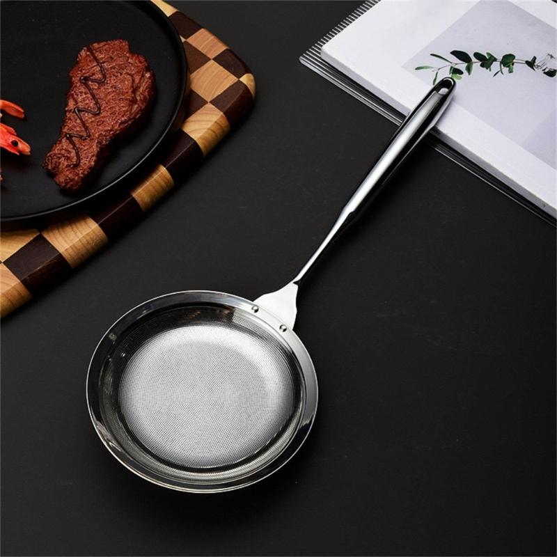 Stainless Steel Fine Mesh Strainers for Kitchen,Colander Skimmer with Long Handle Sieves Sifters for Food,Rice,Oil