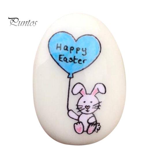

Пасхальний кишеньковий заєць, камінь, мультяшний кролик, візерунок, смола, галька, подарунок на пам’ять про Великдень для друзів родини, однокласників синій