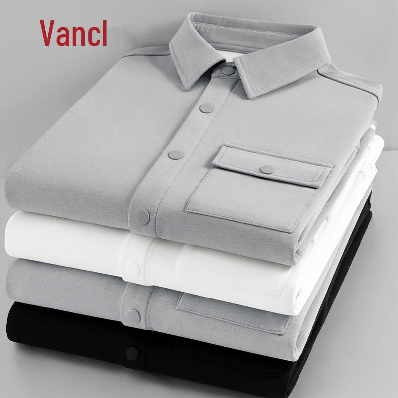 

VANCL Men s Fleece-Lined Long Sleeve Casual Shirt XL