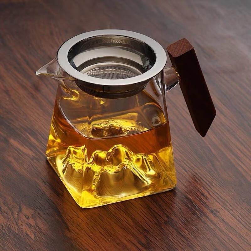Shangqi Wooden Handle Glass Tea Fairness Cup