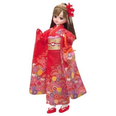 Takara Tomy Licca-chan Doll LD-30 Kimono Red Dress-up JAPAN FS