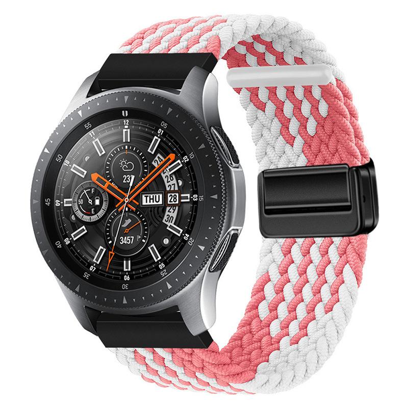 Suitable for Huawei Samsung Smart Watch with Magnetic Buckle Nylon Strap