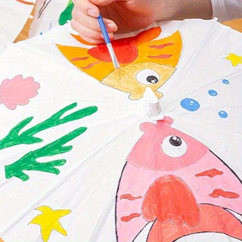 1 Pc, DIY Painting White Paper Umbrella, Bride's Parasol, Wedding Decoration Creative Gift, Birthday Gift, Wedding Photography Props