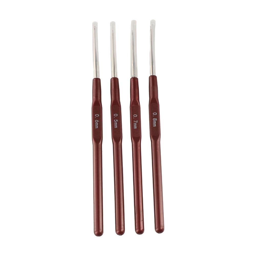 Kunststoff Häkelnadel 0,5 mm 0,6 mm 0,7 mm 0,8 mm Häkelnadeln Mikrohaken zum Flechten