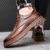 Fashion 2024 Spring and Autumn British Style Men's Shoes Wedding Tide Soft Leather Casual Shoes a Foot Off All Matching Leather Shoes