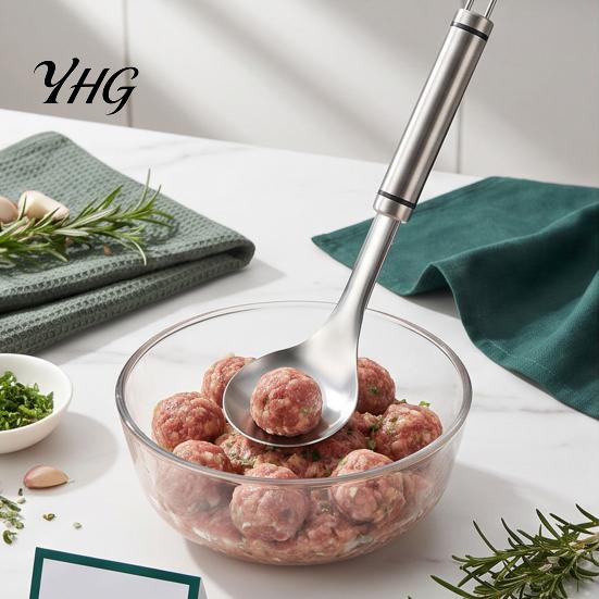 Meatball Maker for Baking 2Pcs 304 Stainless Steel Maker, Non-Stick Scoop Durable Metal Food Homemade Meatballs, Versatile Kitchen Tool Fruit