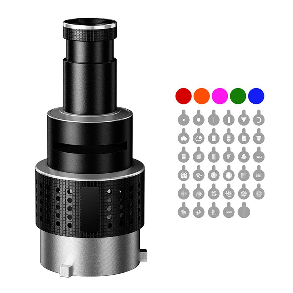 

MM-06Pro Конденсатор для фотографии 35 Насадок Гобо Светодиодная Оптическая Трубка Прожектора для Godox Jinbei Aputure Крепление Bowens Type A