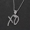 Hip Hop Ice Out Alphabet Savage Pendant Necklace Cool Men Women Hip Hop Rock Rap Jewelry Gifts