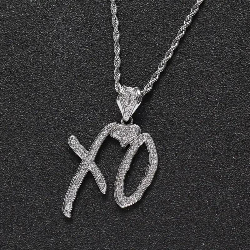 Hip Hop Ice Out Alphabet Savage Pendant Necklace Cool Men Women Hip Hop Rock Rap Jewelry Gifts