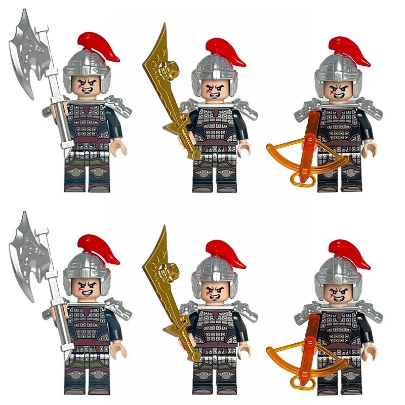 Ancient military doll toys Three Kingdoms soldier boy creative assembling building blocks toys gifts figures humanoid dolls.