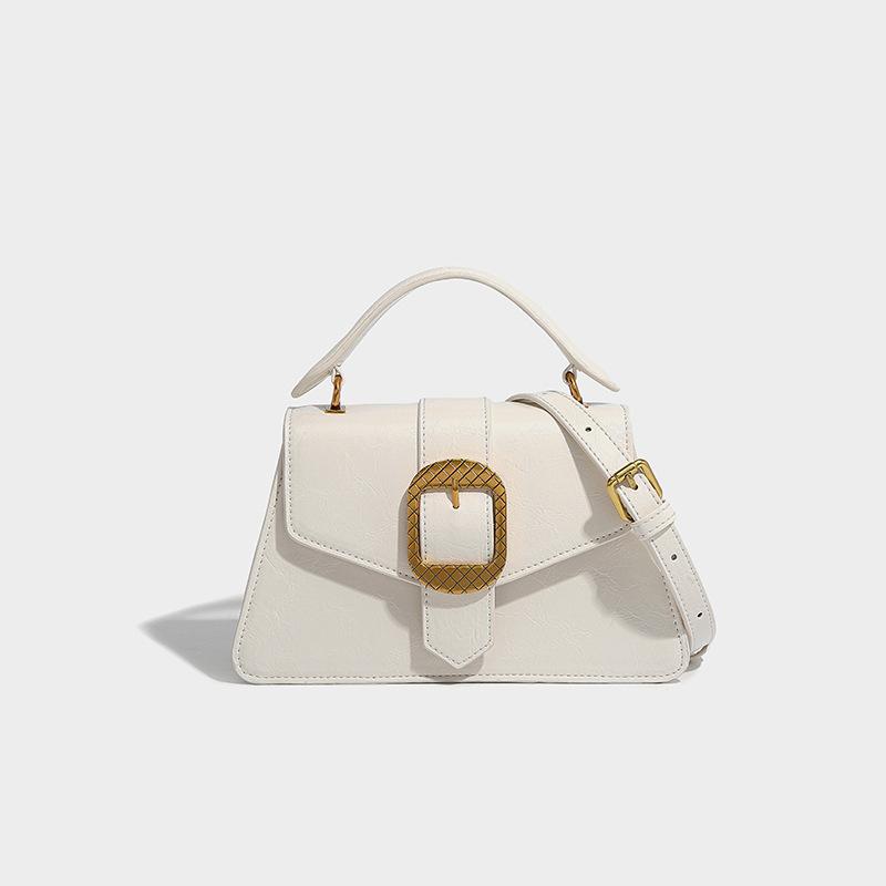 

Portable saddle bag women s 2024 new niche designer unique high-end texture messenger bag білий