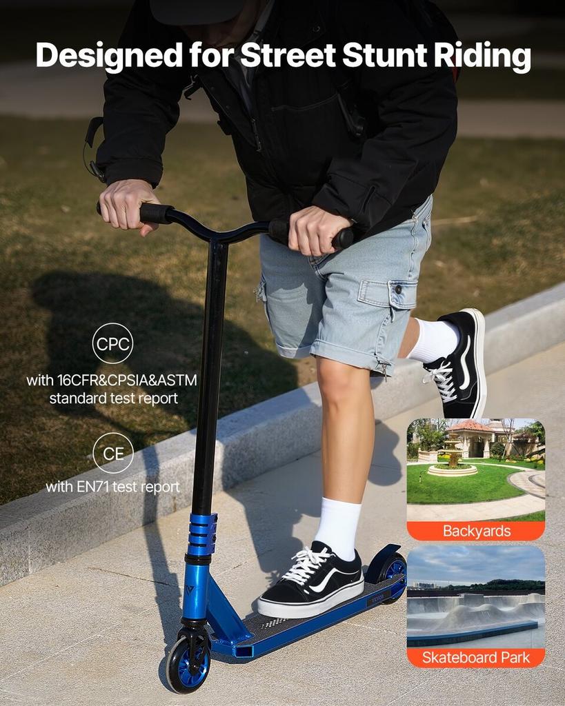 Stunt Scooter Street Trick Scooters for Kids Adults Double Layer Deck
