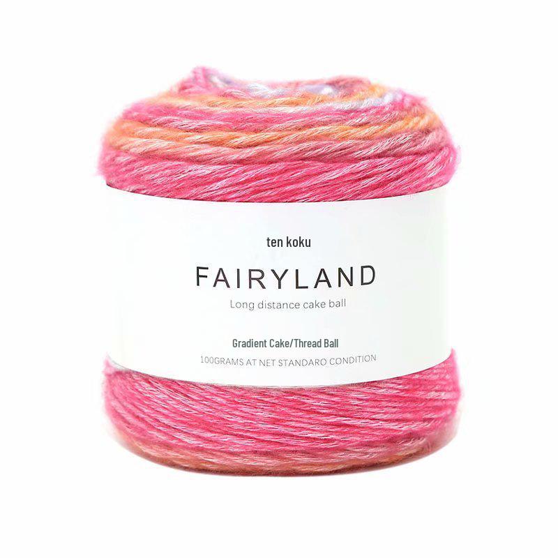 Verlaufsgarn Samt Baumwolle Kuchengarn für handgestrickte Schals, Tücher und Pullover