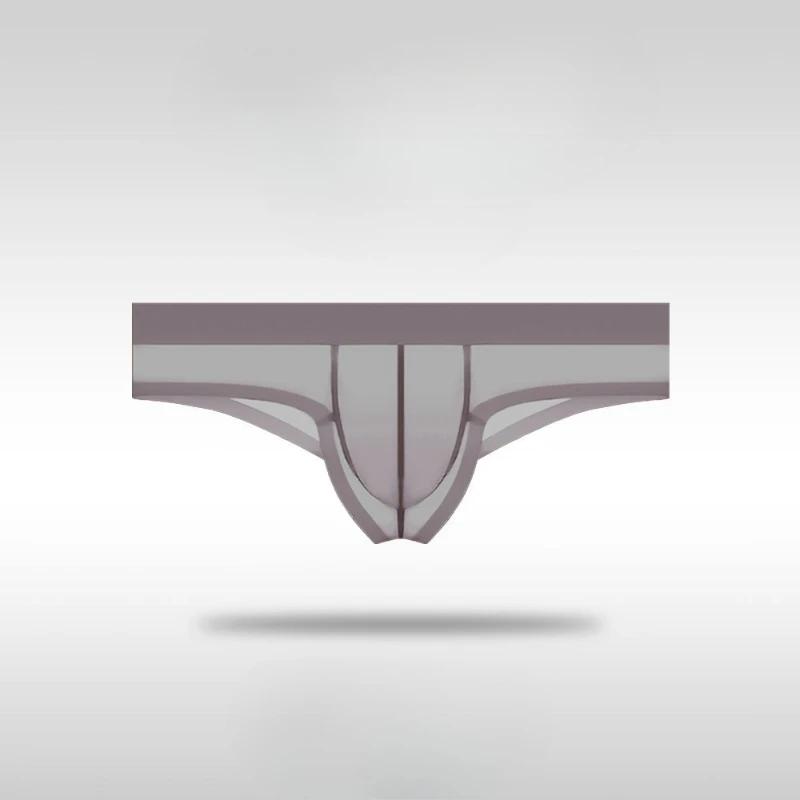 Men'S Briefs Ice Silk Seamless Panties Ultra-Thin Transparent Underwear Low-Rise Underpants Ultra Elastic Bikini Slip Homme