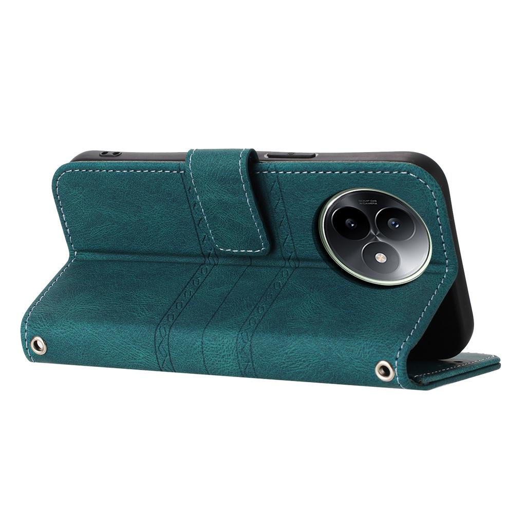 For Xiaomi Redmi K80 Ultra 5G Case Wallet Skin-Touch Leather Imprinted Phone Cover with Wrist Strap