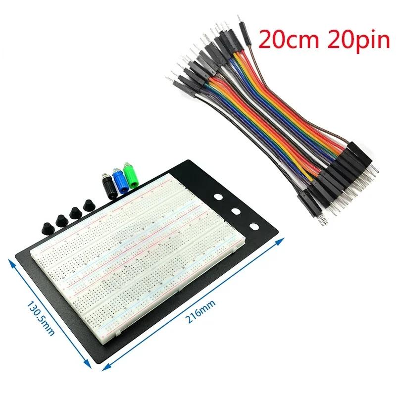 1 Set-ZY-204/MB102/SYB-120/400 Punkte Lötloser Steckbrett-Bausatz Prototypenplatine, 20 cm Stecker auf Stecker Dupont-Kabel, 65 Jumper-Kabel, DIY