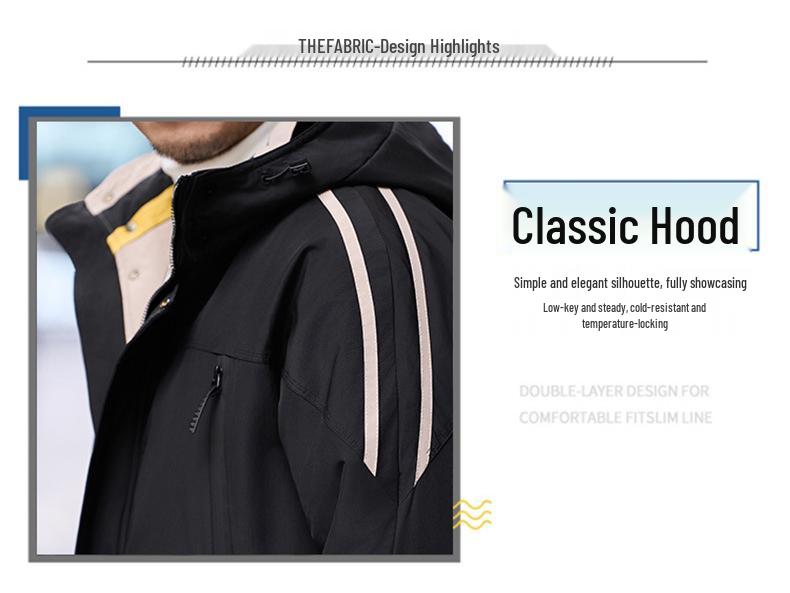 Winter Plus Size Men's Mid-Length Cotton Jacket 2166