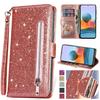 Zipper Glitter Leather Case for Xiaomi RedMi Note 15 14 13 Pro Plus 5G 15C 14C 13C 12C Mi 15T Pro Flip Card Wallet Phone Cover