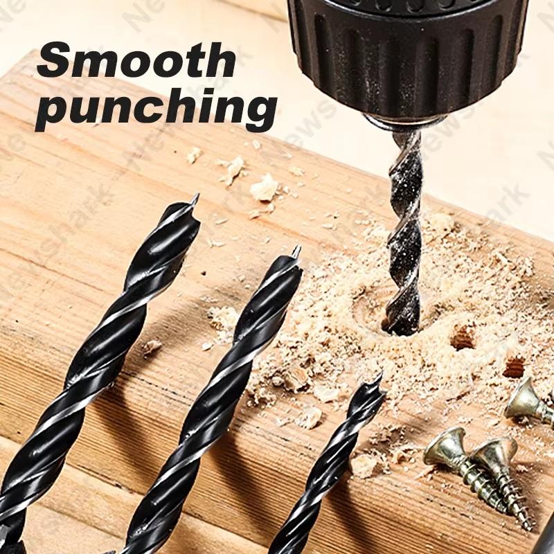 8pcs Woodworking Drilling Bit, 3-10mm Fried Dough Twists Bit Set Woodworking Bit titanium Coating Woodworking Metal Bit Tool