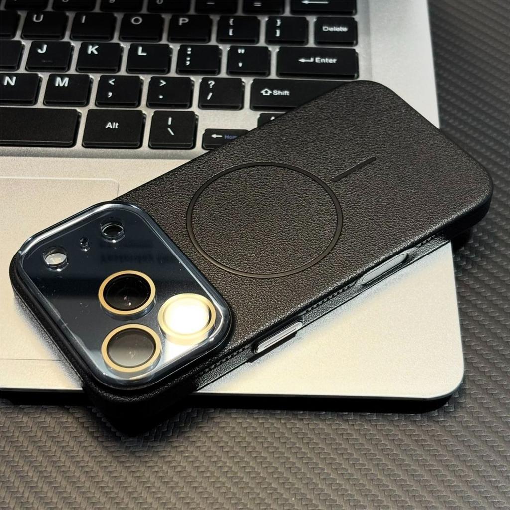 Neue magnetische Handyhülle aus Leder für Apple 17PROMAX Göttinnen-Stil Anti-Fingerabdruck Einfache Starke Magnetische Hülle