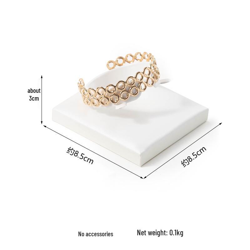 White Jewelry Display Stand for Bracelets, Rings, and Necklaces