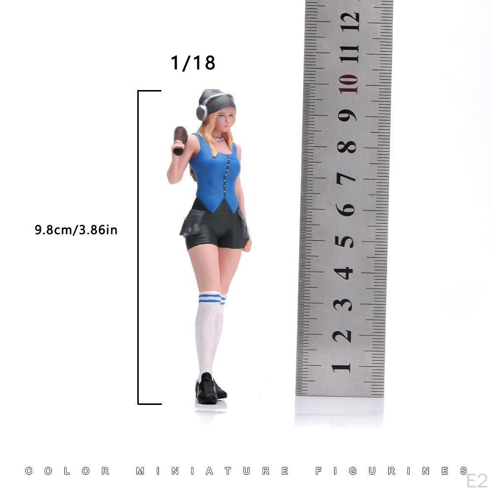 1/18 Scale Girl Figurine Resin Dollhouses Decor Diorama Scenery Collections DIY Projects