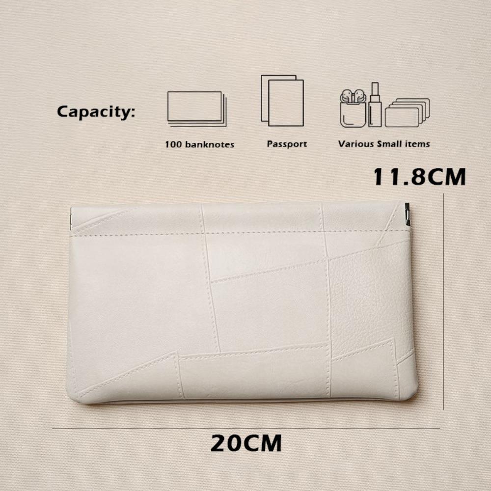 

Trendy PU Leather Coin Purse Shrapnel Design Portable Lipstick Makeup Bag Cosmetic Pouch Women Gift бежевый