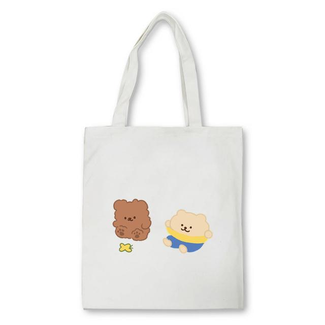 Cartoon avocado Print Canvas Shopping Tote Bag Reusable Women Shopper Bag Fashion Kawaii Female Eco Handbag