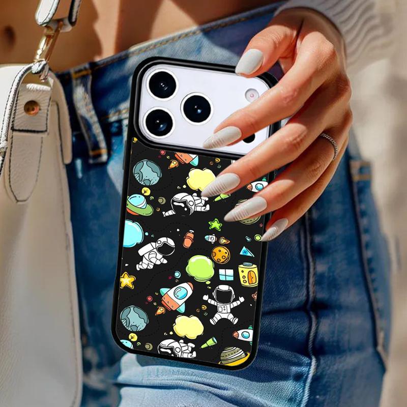 Rejoice Astronaut Phone Case For iPhone 17 Air 14 15 13 12 Max Cover For Apple 16e 11 Pro Max Plus Coque