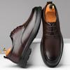 Men's Casual Leather Shoes Classic Gentleman Minimalist Style Work and Office Groom's Wedding or Party Luxury Suit Shoes