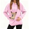 Men's And Women's Unisex Fashion Casual Top Solid Color Long Sleeve Pet Pocket Hoodie Sweatshirt