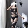 Sex Underwear Women's Sexy Suspender Breast Stockings Onesie Can Be Torn Open