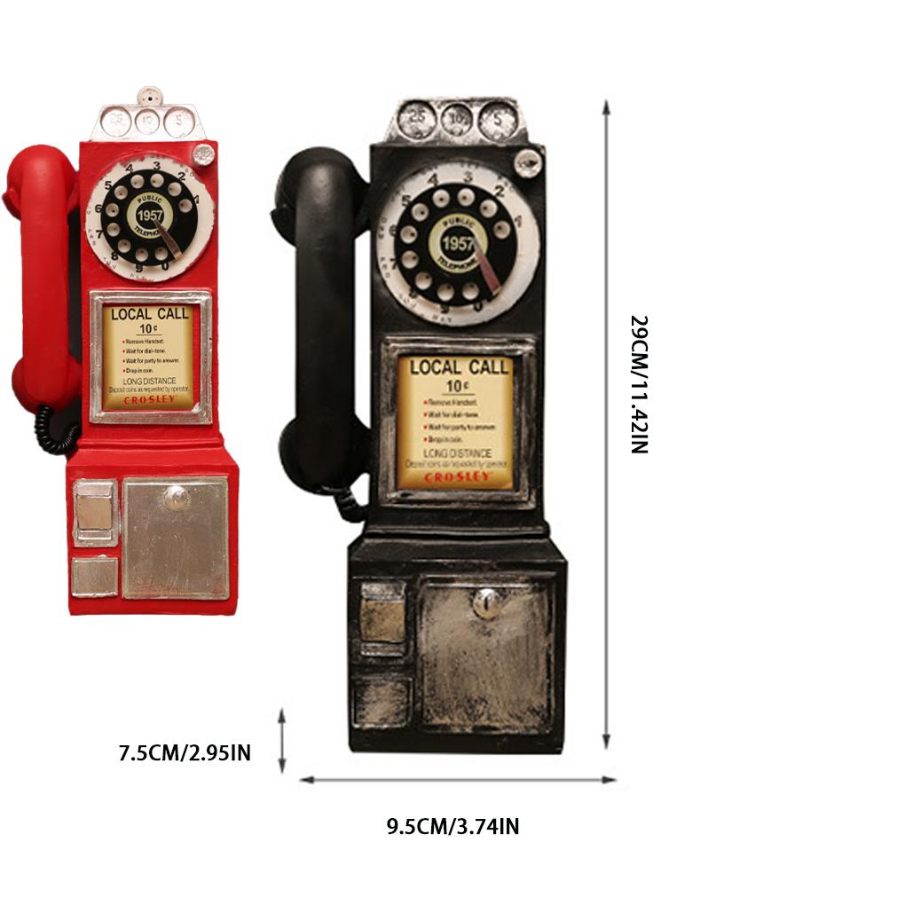 Ren ,Home ,For Figurine Telephone Ornament Decorative Props Vintage Phone For hotel decoration, decorative items