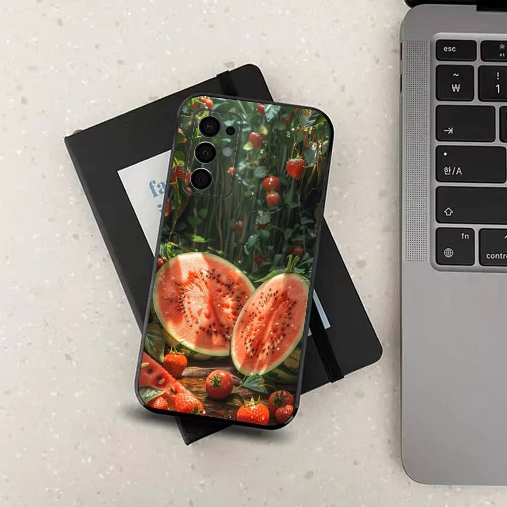 Summer Red Watermelon For Samsung Galaxy A73,J7,22,Note,72,41,31,8,9,52,71,53,32,Soft Black Silicone Cover Case