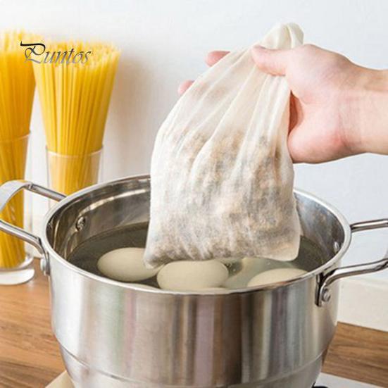 50 Pcs Spice Bags for Cooking Soup Reusable Drawstring Bag Tea Bags Unbleached Cheesecloth Bag for Straining Making Tea