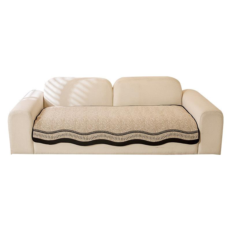 Premium Leather Sofa Pad Light Luxury  New Four-Season Universal Fixed Non-Slip Anti-Cat Scratch Straight Seat Cushion Cover