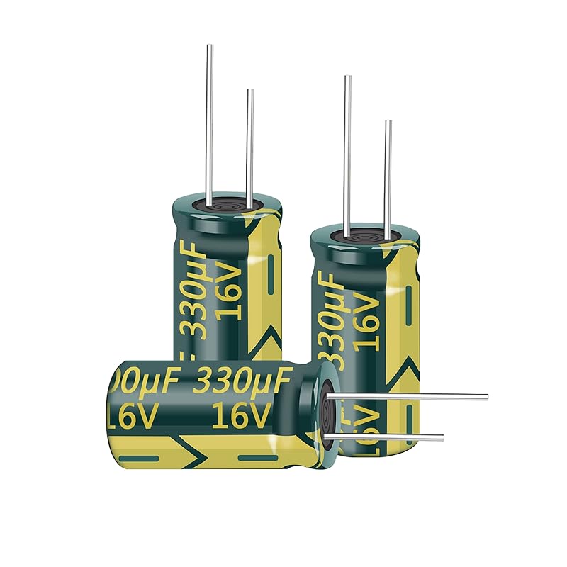 20pcs 50V 330UF Capacitor 10x17MM(0.39x0.67in) High Frequency Aluminum Electrolytic Capacitors for TV, LCD Monitor, Game