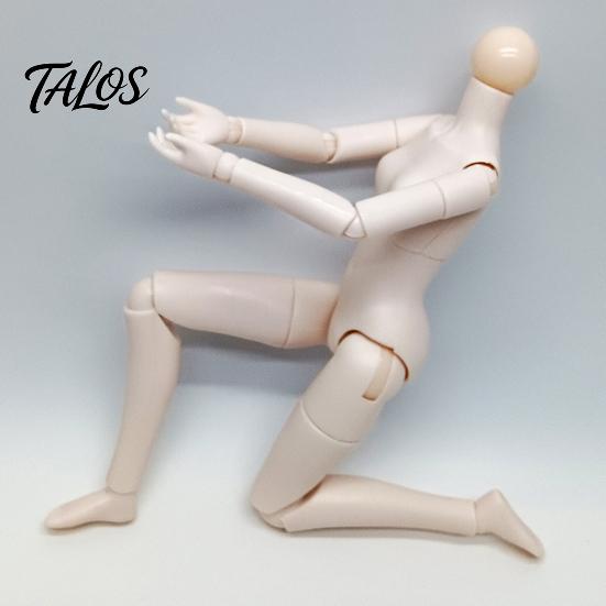 Flexibele Actiefiguur 1/6 Schaal Poppenlichaam met 3 Nekadapters, 9,8-Inch Blanco PVC Gewricht, Gearticuleerd Miniatuur Vrouwelijk voor Custom Realistisch