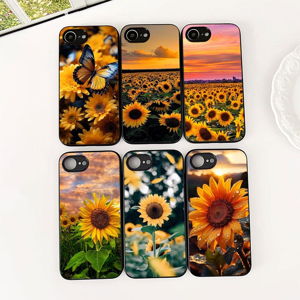 Protective Cover for Xiaomi Redmi Note 12 11 10 A3 Pro 10A 10C 12C Note12 5G 4G Casing Phone Case Yellow Sunflower Flower