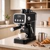 Espresso Machine, 20-Bar Cappuccino Coffee Maker with Frother Wand, 1.2 L Water Tank, Black