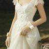 Guanti Sposa in Raso Guanti da Polso Matrimonio Donna Guanti Eleganti Lucidi per Festa del Tè Evento Formale Cerimonia di Fidanzamento Ballo