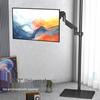 Floor-Standing Monitor Stand with Adjustable Height and Rotating Shelf