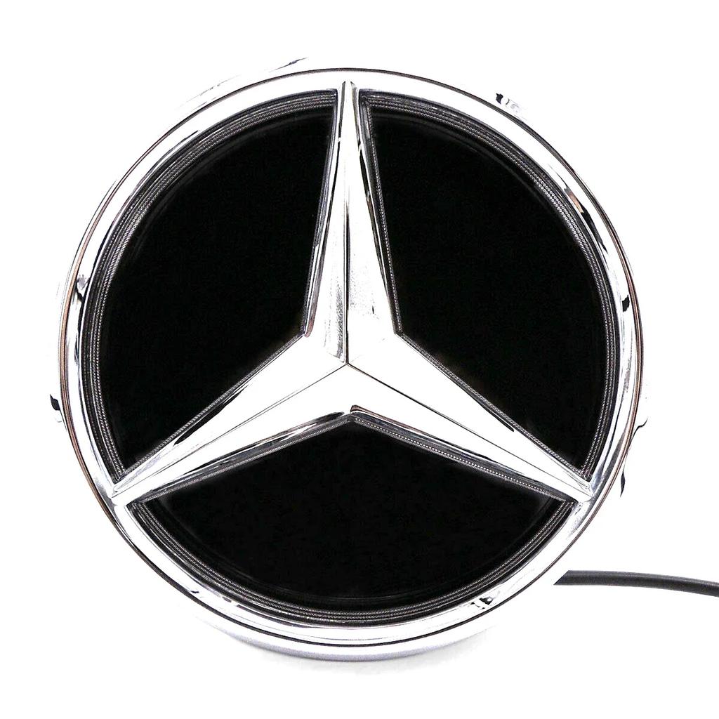Hot Car Sticker Chrome Silver And Glossy Black Front Grilled Star Emblem Illuminated Logo For Mercedes Benz GLC X253 GLE W167 GL