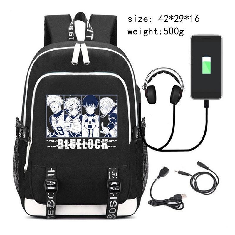 New Animation Peripheral Printing Backpack USB Interface Multi-functional Leisure Travel Bag