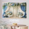 1pc, 2D Flat, Two-dimensional Stylish Floral Backdrop, Perfect for Photography, Celebrations, Birthdays, and Holidays. Wsj