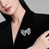[HS][LA]1Pc Fashion Sparkling Colorful Rhinestones Bow Brooches For Women Clothing Coat Jewelry Accessories