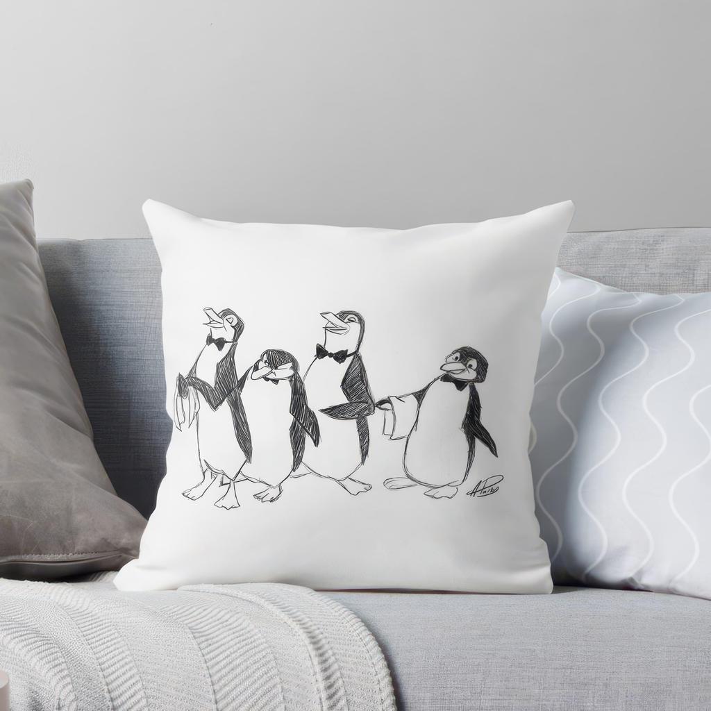 Mary Poppins Penguin Double-Sided Pillowcase, Soft Fade-Resistant Cushion Cover For Home Decor Holiday Gift, No Insert Included