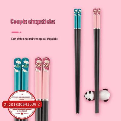 Bacchette in lega antiscivolo Youshengmeidi: Design carino personalizzato per coppie.
