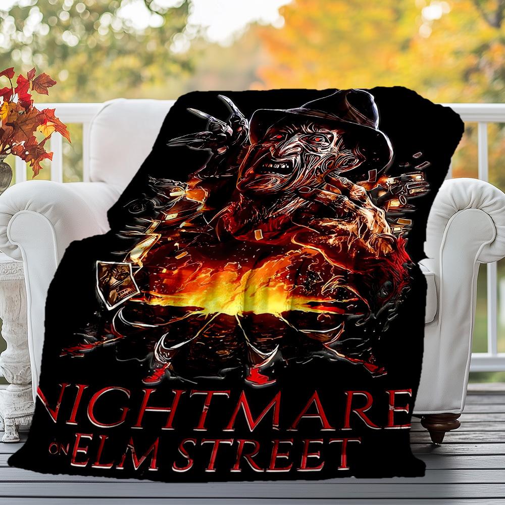 1pc Nightmare on Elm Street - Throw Blanket, Soft, Flannel Blankets, Living Room, All Seasons Use-102756